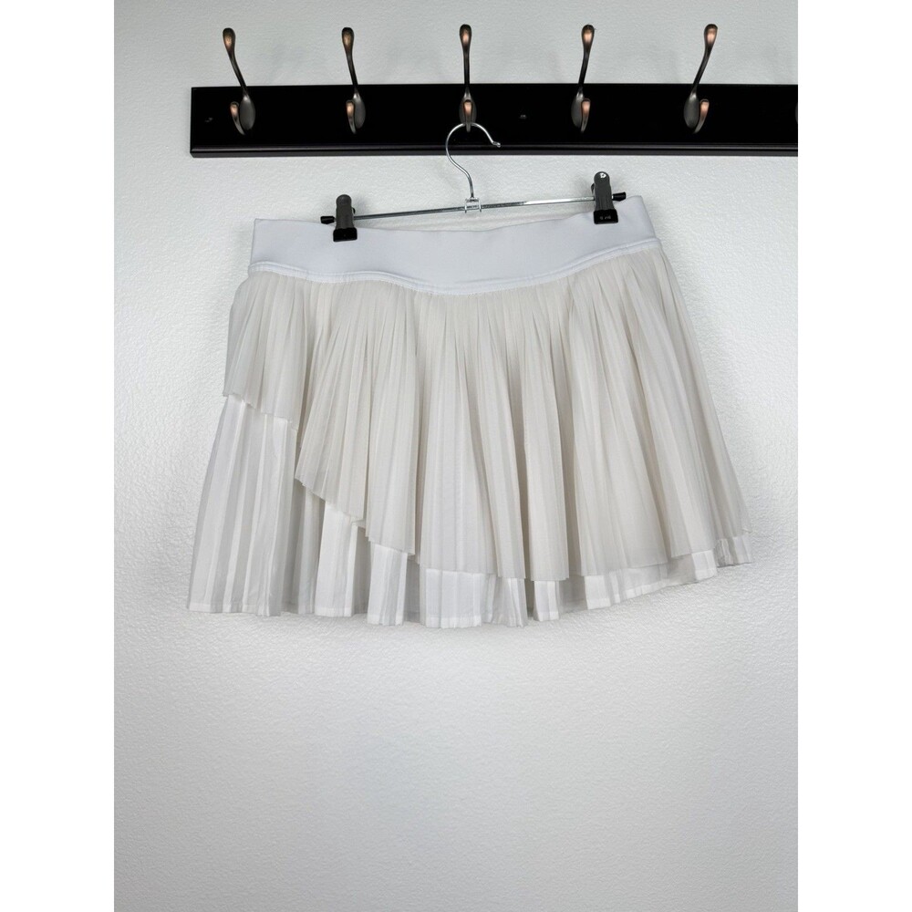 Lululemon Tiered Pleats HR Tennis Skirt Size 10 LW8AIOS Off White